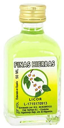 Lote de 25 Botellas de Licores de Cristal Sabores A Elegir. Regalos Originales. Complementos. Detalles para Bodas, Comuniones, Bautizos y Cumpleaños. CC (Finas Hierbas)
