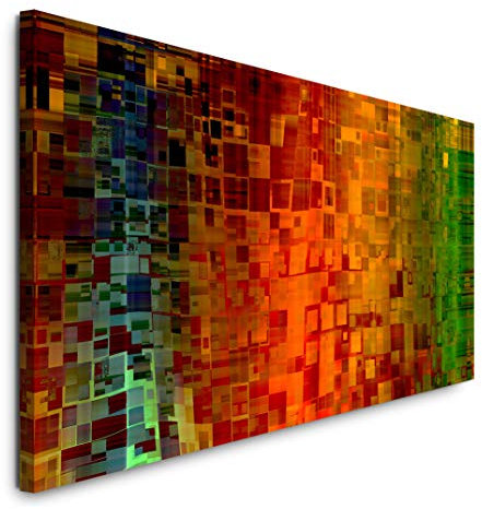 Paul Sinus Art GmbH Abstrakte Kunst 120x 50cm Panorama Leinwand Bild XXL Format Wandbilder Wohnzimmer Wohnung Deko Kunstdrucke