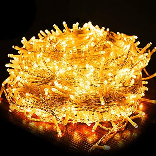XIYUNTE 200 LED String Lights Battery Powered - 20M / 66ft 8 Modes Warm White Fairy Lights Waterproof Christmas String Lights for Indoor/Outdoor