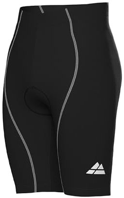 DANISH ENDURANCE Fahrradhose Herren mit Polsterung, 1 Pack (Schwarz/Grau, S)