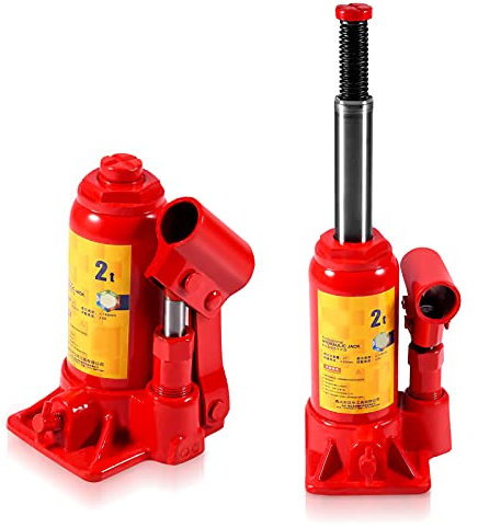 Cric Bouteille Hydraulique Capacité 2 Tonnes Cric de levage compact pour voiture/van/bateau/camion