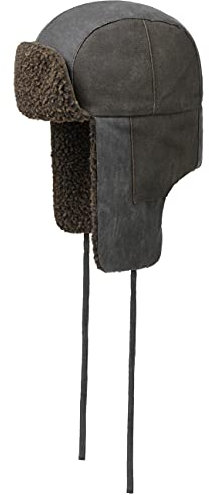 Stetson Fairbanks Cotton Bomber Fliegermütze Herren - Wärmende Wintermütze mit Baumwolle - Gefüttert aus Baumwolle - Mit hochbindbaren Ohrenklappen - Pilotenmütze - Herbst/Winter braun L (58-59 cm)