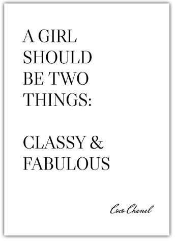MOTIVISSO Classy & Fabulous #1 Poster 13x18 cm weiß/schwarz | Kunstdruck auf seidenmattem Fotopapier, Wandbild für Schlafzimmer, Ankleide und Wohnzimmer, modern minimalistisch elegant
