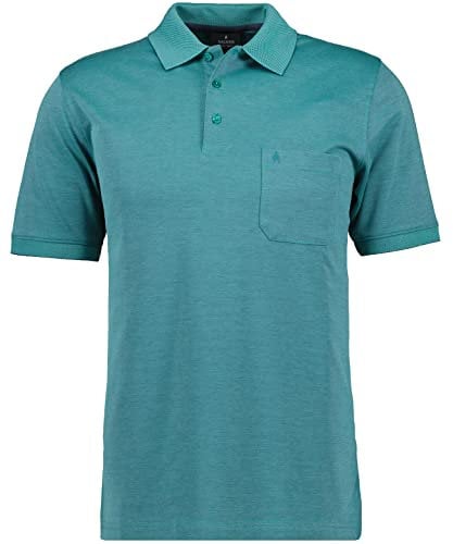 RAGMAN Poloshirt – Basic – Polokragen – 3/4-Ärmel – Herren, Smaragdgrün, S