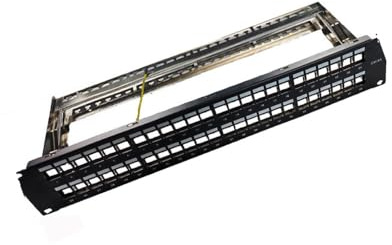2U 48 Ports FTP Patch Panel Frame Modular Blank Patch Panel Wallmount or Rackmount Blank Keystone Jack Patch Panel
