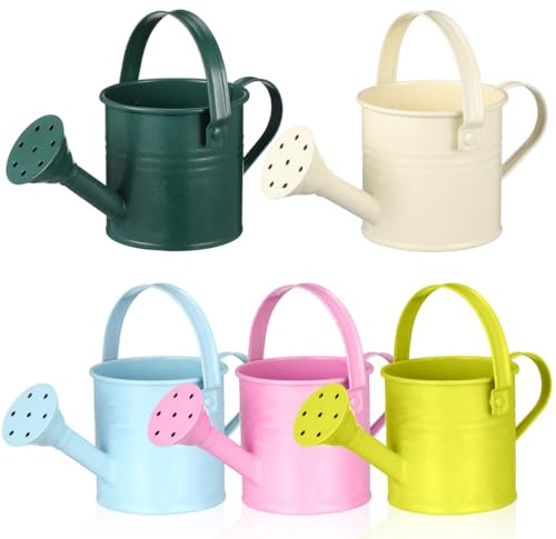 YARNOW 5 Pcs Kids Metal Watering Can Small Indoor Outdoor Gardening Toy