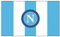 Zeus Party Bandiera NAPOLI Calcio a Strisce Bianche e Azzurre 90 x 150 cm con Logo