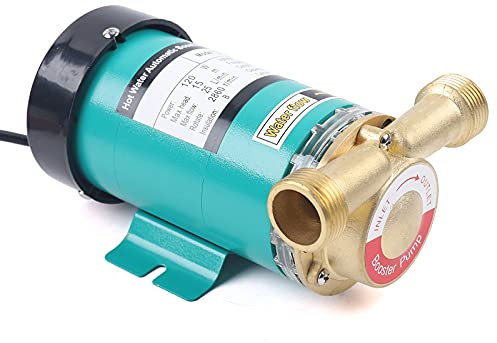 230V 120W Booster Pumpe Druckerhöhungspumpe Automatischer Heiß-Kaltwasser-Druckpumpe 25L/min für Haus und Garten Warmwasser Umwälzpumpe