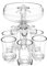 Distributeur de verres à liqueur, distributeur de 6 verres à liqueur transparent et support avec verres, distributeur de boissons fantaisie, distributeur d'alcool pour boissons, whisky, cocktails,