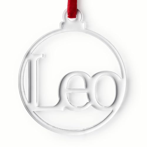 Wanapix|Weihnachtskugel aus Acrylglas Transparent Personalisierte|Rund–8cm | Weihnachtsdekoration, Christbaumkugel, origineller Schmuck