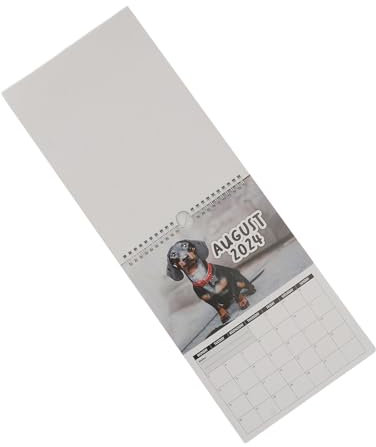 2024 Hunde-Wandkalender, Großer Schreibblock, Süße Bilder, Lustiger Wandkalender für Wohnzimmer, Schlafzimmer, Büro, Hunde-Wandkalender mit Großen Schreibblöcken, Niedlichen