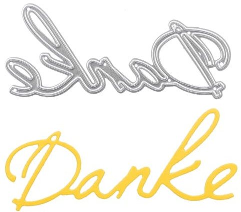 Stanzenshop Stanzschablone: Schriftzug Danke - Kreatives Bastelwerkzeug für das perfekte Dankeschön, Verwandle jedes Projekt in ein Meisterwerk, Perfekt für DIY-Geschenke und Einladungen.