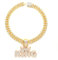 King's Gold Cuban Link Dog Halskette, 14 mm breit, modisches Accessoire für Katzen und kleine, mittelgroße Hunde, leicht, 20,3 cm