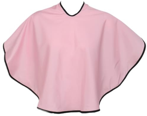 Rosa Mantella Parrucchiere, Mantellina Taglio per Parrucchieri Regolabile Mantella Protettiva Mantella per Trucco Impermeabile, Parrucchiere Panno Grembiule per Domestico e Barbieri