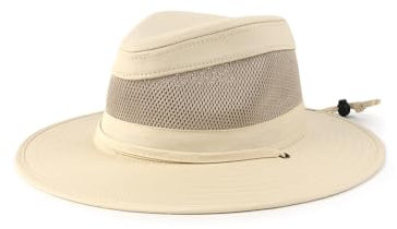Zylioo Breezer Hat Für Großen Kpof,Mesh Cowboyhut Safari Sun Hat Größe 60cm,Sonnenschutz Sommer Panamahut