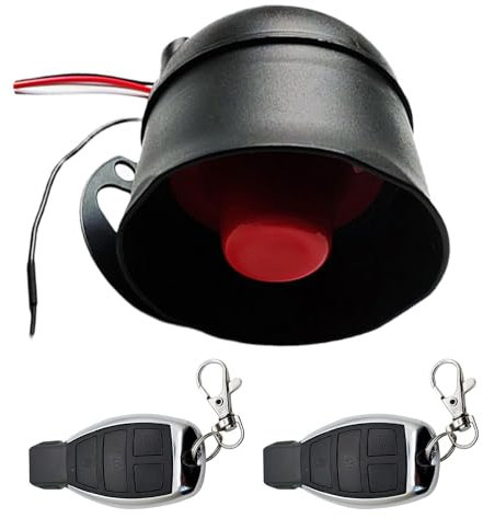 de alarma para automóviles para prevención de robos con sonido, de alarma para seguridad de automóviles - Dispositivo antirrobo de de alarma de coche de 12 V | Sonido fuerte y claro Sensibilidad ajust