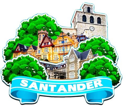 Orlaybar Santander Cantabria España Imán decorativo 3D para nevera, ciudad, viajes, souvenirs, regalos turísticos, hecho a mano, para nevera, decoración del hogar, 4006