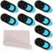8 Stück Webcam Abdeckung, Schiebedeckel Webcam Cover, 0.6mm Ultra Dünne Web Kamera Abdeckung, Laptop Kamera Abdeckung mit mit Grauem Tuch, Universal Schiebe Abdeckung für Lhre Privatsphäre (C)