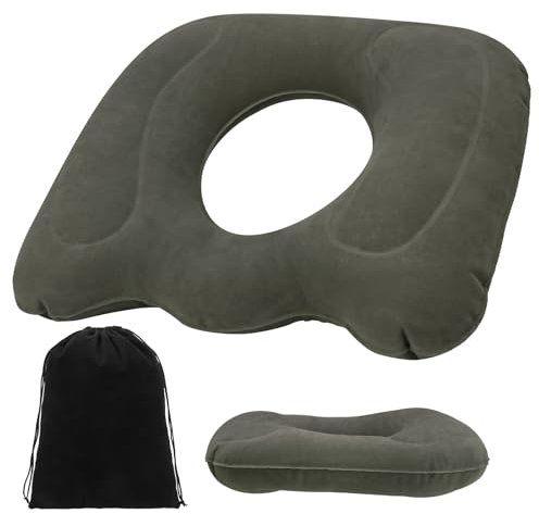 ViEinkaufen Inflatable Donut Pillow, Hemorrhoid Ring Cushion, Portable Inflatable Donut Cushion Seat Anti-Decubitus Pad For Tailbone, Sciatica, Bed Sores, Postpartum Pregnancy