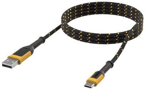 DEWALT BRAIDED CABLE FOR TYPE C TO USB, 4 FT.