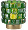 PHOTOPHORE Carre MOSAIQUE Verre Vert Small