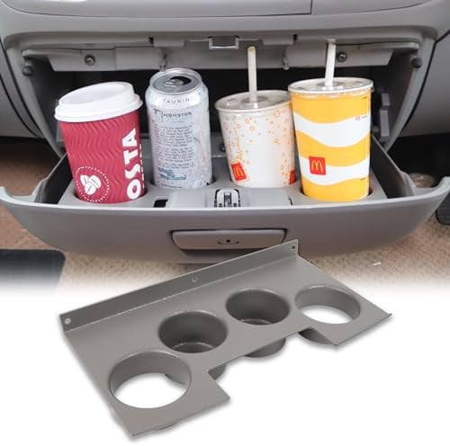 Cup Holder Insert for Glovebox Compatible With Citroen Relay, Peugeot Boxer and Fiat Ducato (GREY)