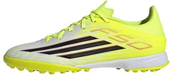 adidas Unisex F50 League Turf Football Shoes, Team solar Yellow 2/core Black/Lucid red, 40 EU