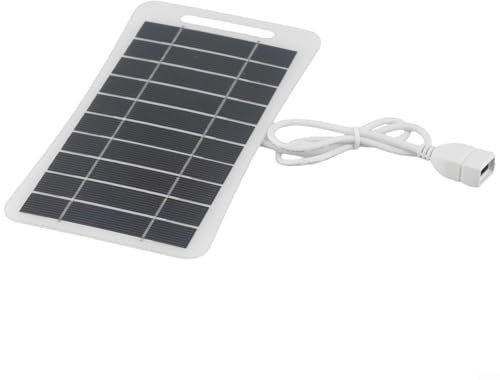 Panel solar portátil de 5 W y 5 V con salida USB, para cargar pequeñas baterías CC y equipos al aire libre