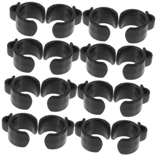 MOTHNUR 20pcs Mic Stand Cable Clips Pole Mount Cable Holder for Tripods and Microphone Stands Easy Installation