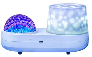 UPALDHOU Atemberaubender Romantischer Lichtprojektor, Schöner Wassereffekt Nachtlichtprojektor, LED -Leuchten für Schlafzimmer, Weißer Lichtprojektor für Wohnzimmer Schlafzimmerdekoration