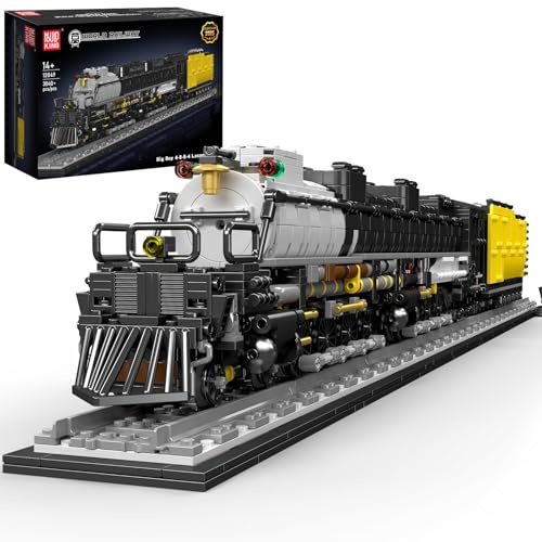 Mould King 12049 Technik Dampfzug Zug Bausteinset, 3040 Teile Detailliertes Modell, Dampflok Nachbildung Bausteine Spielzeug Geschenke für Erwachsene (Statische Version)