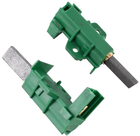 Motorkohlen Set für Waschmaschine 2x Kohlebürsten grün mit Halter passend für Beko Blomberg L24MF7 Candy Hoover 49028930 Kohlebürsten Kohlen grün für WMB WMD WTV Waschmaschine