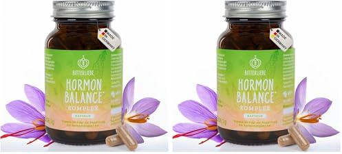 Bitterliebe Hormon Balance Komplex - Mönchspfeffer hochdosiert für die Wechseljahre, PMS & Menopause - Unterstützung für dein Zyklus (Packung mit 2)