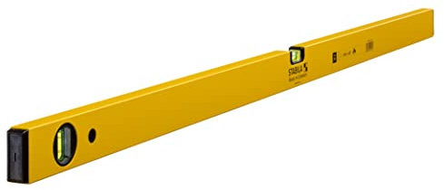 STABILA Wasserwaage Type 70, 120 cm, leichtes Alu-Profil, 1 Horizontal-Libelle, 1 Vertikal-Libelle, Made in Germany