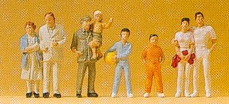 Preiser 14143 Zuschauer 5 Figuren Spur H0 1/87