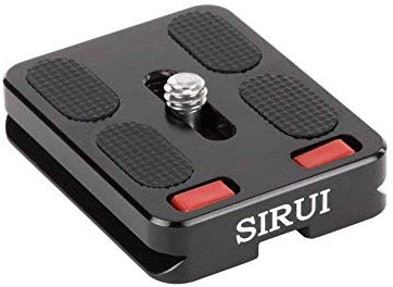 SIRUI TY-50 Schnellwechselplatte (Alu, 1/4, 39x50mm, 31.4g, Sliding Stopper, für SIRUI und Arca-Swiss) schwarz