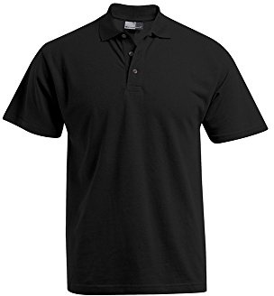 Premium Poloshirt Plus Size Herren, Schwarz, XXXL