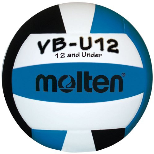 Molten VBU12 Leichter Volleyball, Aqua/Schwarz/Weiß, ab 12 Jahren