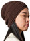 CHARM Herren 100% Baumwolle Beanie - Handmade Sommer Mütze Damen Häkel Strick Dunkelbraun