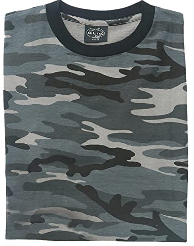Mil-Tec Tarn T-Shirt Herren • Camouflage T-Shirt aus Baumwolle • Bequemes Kurzarm Army Shirt für Outdoor, Sport oder Freizeit • Bundeswehr Flecktarn-Shirt