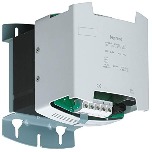 Legrand 047024 Alimentation Redressée Filtrée Monophasée Entrée 230V à 400V et Sortie 24V, 240W, 10A
