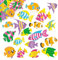 Baker Ross Moosgummi-Aufkleber „Tropische Fische“ - Sticker Set zum Basteln für Kinder und als Dekoration ideal für Urlaub und Karten (100 Stück)