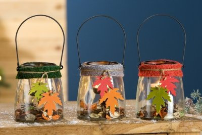 GILDE 1 Stck Windlicht Ahorn incl. Potpurri