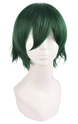 MapofBeauty Cosplay Kostüm Männer kurze gerade Perücke (Forest grün)