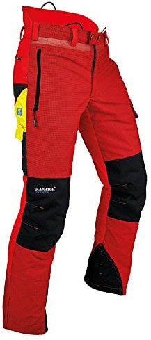 Pfanner 101761/3XL Schnittschutzhose Ventilation Größe XXXL in rot/schwarz