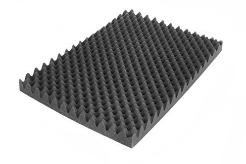SCHAUMEX ® Noppenschaumstoff 50x30x5cm - Akustik Schaumstoff, Akustikschaumstoff, Dämmung für Tonstudio, Youtube room, In Deutschland hergestellt