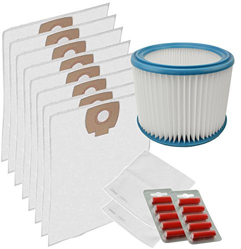 Spares2go waschbar Filter Motor + Wet & Dry Tuch für Nilfisk Alto Aero Staubsauger (8 Stück + Filter Fleece + Deodorant)