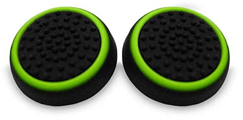 OcioDual 2X Funda de Goma Verde Compatible con Joystick Mando PS5 / PS4/FAT/Slim/Pro Xbox One Eje L3 R3 Gomas