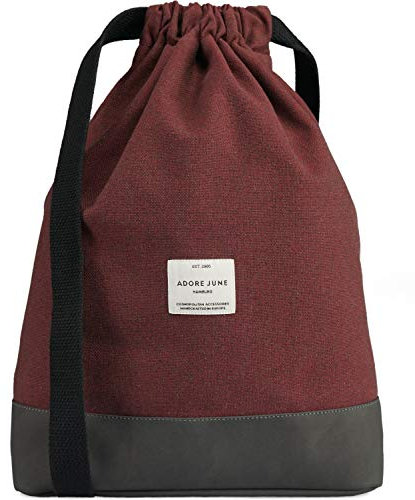 Adore June Daypack Bob Moderner Rucksack Turnbeutel Gymsack für Sport, Reisen und City, Gefütterter Damen & Herren Sportbeutel mit Innentasche und Reißverschluß-Sicherheitstasche