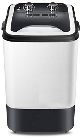 YXCKG Household Washing Machine, Portable Washer and Dryer Combo, Small Washing Machine (41.5x39x64cm), Easy to Wash Clothes, Apartments Camping RV Use (Color : White+Black)